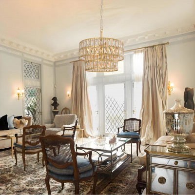 Gracie Luxurious Double Drum Crystal Chandelier Gracie Luxurious Double Drum Crystal Chandelier