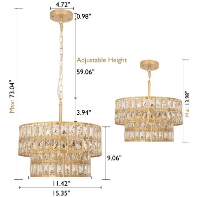 Gracie Luxurious Double Drum Crystal Chandelier Gracie Luxurious Double Drum Crystal Chandelier