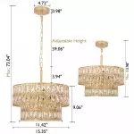 Gracie Luxurious Double Drum Crystal Chandelier