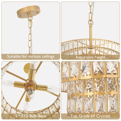 Gracie Luxurious Double Drum Crystal Chandelier Gracie Luxurious Double Drum Crystal Chandelier