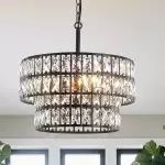 Gracie Luxurious Double Drum Crystal Chandelier