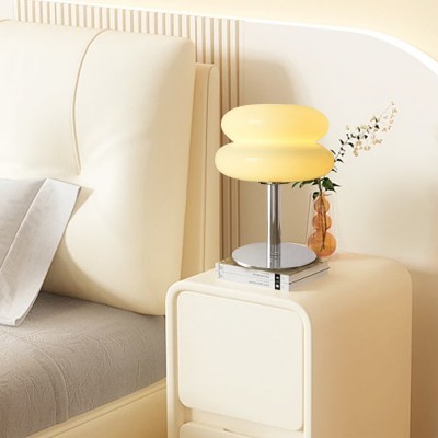 Josie Cream Glass Bauhaus Style Table Lamp Josie Cream Glass Bauhaus Style Table Lamp