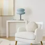 Josie Cream Glass Bauhaus Style Table Lamp