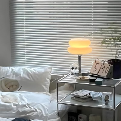 Josie Cream Glass Bauhaus Style Table Lamp Josie Cream Glass Bauhaus Style Table Lamp