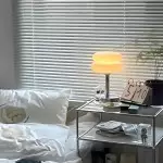 Josie Cream Glass Bauhaus Style Table Lamp