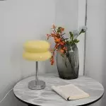 Josie Cream Glass Bauhaus Style Table Lamp