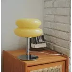 Josie Cream Glass Bauhaus Style Table Lamp