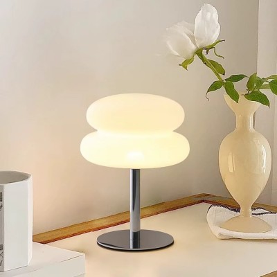 Josie Cream Glass Bauhaus Style Table Lamp Josie Cream Glass Bauhaus Style Table Lamp