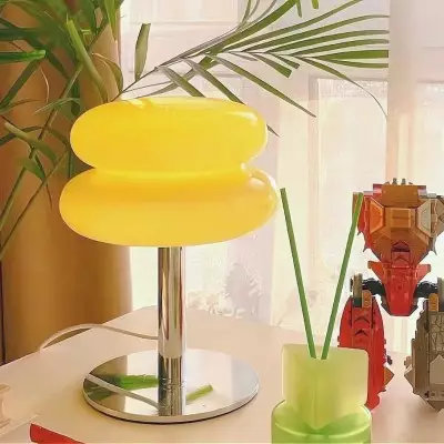 Josie Cream Glass Bauhaus Style Table Lamp Josie Cream Glass Bauhaus Style Table Lamp