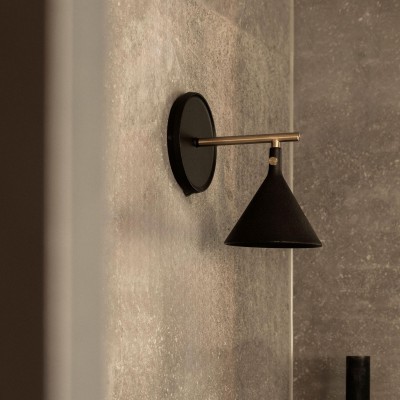 Anoushka Minimalist Black Cast Wall Sconce Anoushka Minimalist Black Cast Wall Sconce