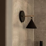 Anoushka Minimalist Black Cast Wall Sconce Anoushka Minimalist Black Cast Wall Sconce