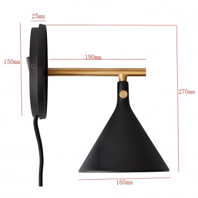 Anoushka Minimalist Black Cast Wall Sconce Anoushka Minimalist Black Cast Wall Sconce
