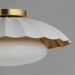 Christopher Rustic Gold Scallop Flush Mount Ceiling Light