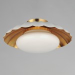 Christopher Rustic Gold Scallop Flush Mount Ceiling Light