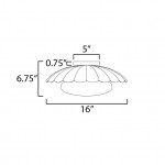 Christopher Rustic Gold Scallop Flush Mount Ceiling Light