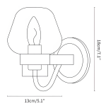 Ivanov Vintage Antique Brass Glass Wall Light