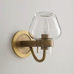 Ivanov Vintage Antique Brass Glass Wall Light
