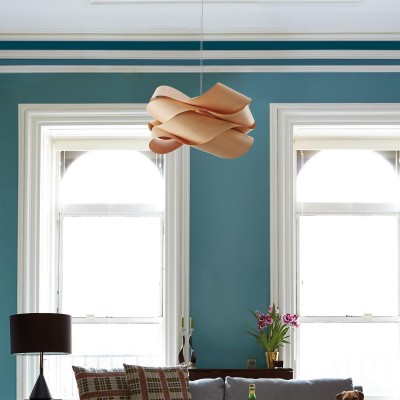 Alma Natural Wood Link Suspension Pendant Light