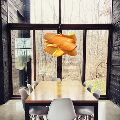 Alma Natural Wood Link Suspension Pendant Light