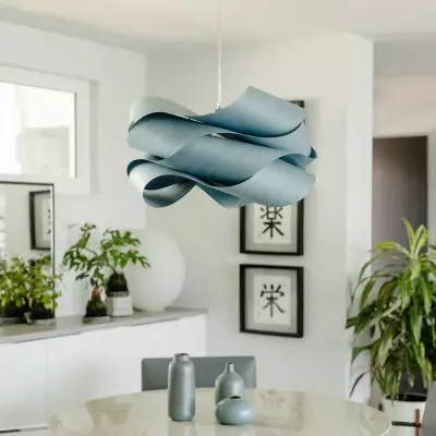 Alma Natural Wood Link Suspension Pendant Light Alma Natural Wood Link Suspension Pendant Light