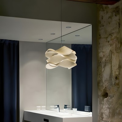 Alma Natural Wood Link Suspension Pendant Light