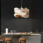 Alma Natural Wood Link Suspension Pendant Light Alma Natural Wood Link Suspension Pendant Light