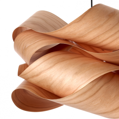 Alma Natural Wood Link Suspension Pendant Light