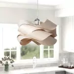 Alma Natural Wood Link Suspension Pendant Light Alma Natural Wood Link Suspension Pendant Light