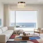 Collins Retro Crystal Drum Semi Flush Mount Ceiling Light