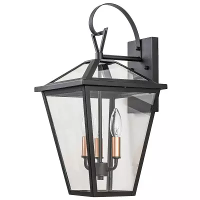 Douglas Industrial Black Metal Lantern Wall Sconce Douglas Industrial Black Metal Lantern Wall Sconce