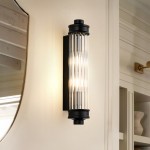 Raelin Retro Cylindrical Ribbed Glass Sconce