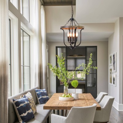 Richardson Industrial Black Wrought Iron Cage Pendant Light Richardson Industrial Black Wrought Iron Cage Pendant Light