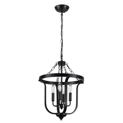 Richardson Industrial Black Wrought Iron Cage Pendant Light Richardson Industrial Black Wrought Iron Cage Pendant Light