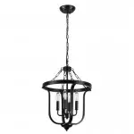 Richardson Industrial Black Wrought Iron Cage Pendant Light Richardson Industrial Black Wrought Iron Cage Pendant Light