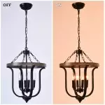 Richardson Industrial Black Wrought Iron Cage Pendant Light Richardson Industrial Black Wrought Iron Cage Pendant Light