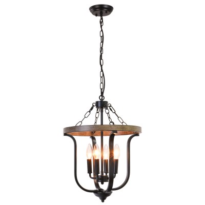 Richardson Industrial Black Wrought Iron Cage Pendant Light Richardson Industrial Black Wrought Iron Cage Pendant Light
