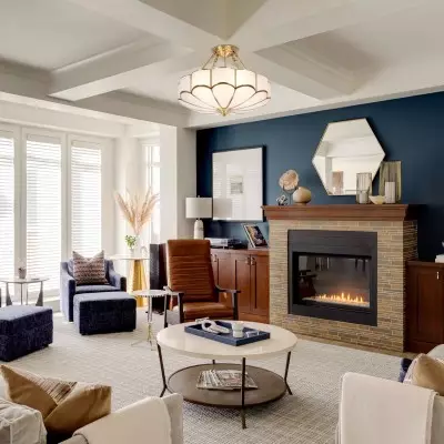 Palmer Retro Acrylic Flower Semi Flush Mount Chandelier