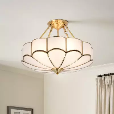 Palmer Retro Acrylic Flower Semi Flush Mount Chandelier Palmer Retro Acrylic Flower Semi Flush Mount Chandelier