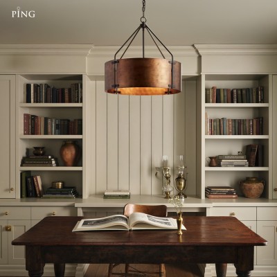 Ojaswi Rustic Bronze Industrial Pendant Light with Drum Shade Ojaswi Rustic Bronze Industrial Pendant Light with Drum Shade
