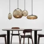 Lewis Modern LED Geometric Glass Pendant Light