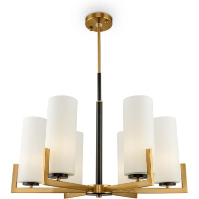 Lune Farmhouse Milk Glass Cylindrical Shade Chandelier Lune Farmhouse Milk Glass Cylindrical Shade Chandelier