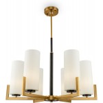Lune Farmhouse Milk Glass Cylindrical Shade Chandelier Lune Farmhouse Milk Glass Cylindrical Shade Chandelier