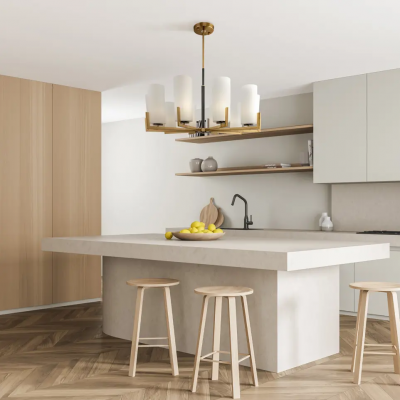 Lune Farmhouse Milk Glass Cylindrical Shade Chandelier Lune Farmhouse Milk Glass Cylindrical Shade Chandelier