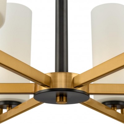 Lune Farmhouse Milk Glass Cylindrical Shade Chandelier Lune Farmhouse Milk Glass Cylindrical Shade Chandelier