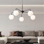 Lune Farmhouse Milk Glass Cylindrical Shade Chandelier Lune Farmhouse Milk Glass Cylindrical Shade Chandelier