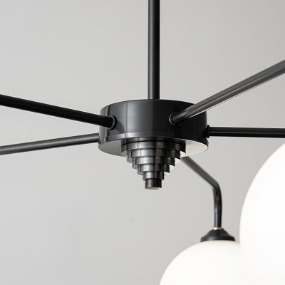 Maytoni Modern 5 Lights White Glass Globe Chandelier Maytoni Modern 5 Lights White Glass Globe Chandelier