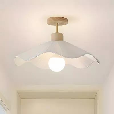 Celenor Modern Flower Fabric Semi Flush Mount Ceiling Light Celenor Modern Flower Fabric Semi Flush Mount Ceiling Light