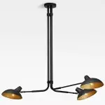 Crawford French Country 3 Arms Metal Chandelier