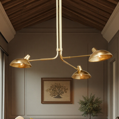 Crawford French Country 3 Arms Metal Chandelier