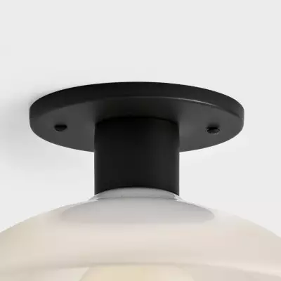 Brendle Farmhouse White Milk Glass Round Ceiling Light Brendle Farmhouse White Milk Glass Round Ceiling Light